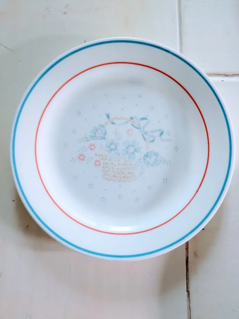 VTG Set of 6 Corelle Country Cornflower Dishes Dinner & Side Plates Bowl Saucer